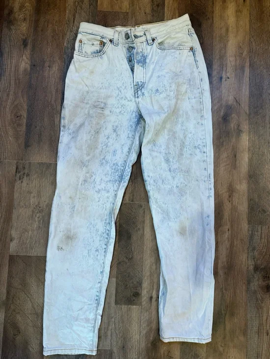 Levi's Light Blue Washed Straight Jeans - Button-Fly - Picture 3 of 5